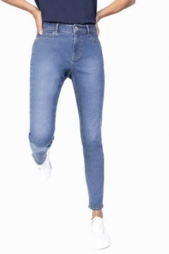 Gemo Damskie Jeansowe Spodnie Jeansy Jeans Slim Fit Rurki Skinny XXL 44