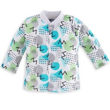Kaftan niemowlęcy w geometryczne wzorki organic 68