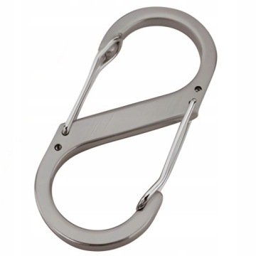 KLAMRA KARABIŃCZYK METALOWY ZAPIĘCIE DO PASKA DUŻY GRAFITOWY