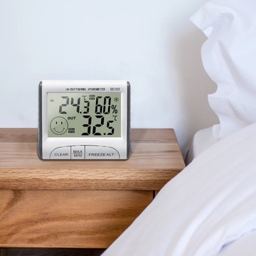 ПОГОДНАЯ СТАНЦИЯ ТЕРМОМЕТР ГИГРОМЕТР НАРУЖНЫЙ/ВНУТРЕННИЙ + ЗОНД