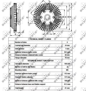 NRF 49527 SPOJKA VENTILÁTOR CHLAZENÍ