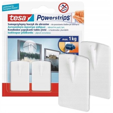 Haczyk samoprzylepny POWERSTRIPS do obrazów biały