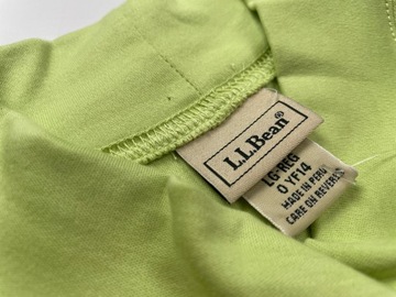 Golf damski zielony basic gładki 100% supima cotton L.L. Bean r. L
