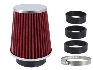 MAŁY SPORTOWY FILTR STOŻKOWY + 3ADAPTERY[CZERWONY]