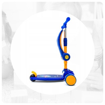 ТРЕХКОЛЕСНЫЙ БАЛАНСИРОВОЧНЫЙ САМОКАТ С СИДЕНЬЕМ, СВЕТЯЩИМСЯ КОЛЕСАМИ