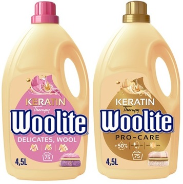 WOOLITE PRO-CARE i DELICATE Płyn do prania Wełny i ubrań z Kreatyną 2x 4,5l