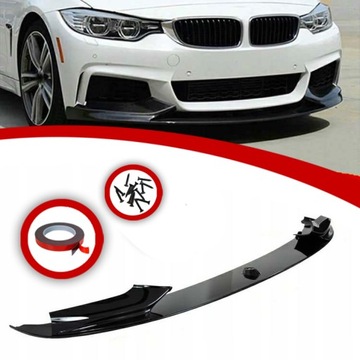 BMW F10/F11 DOKŁADKA SPLITER ZDERZAKA PRZEDNIEGO PERFORMANCE CZARNY POŁYSK