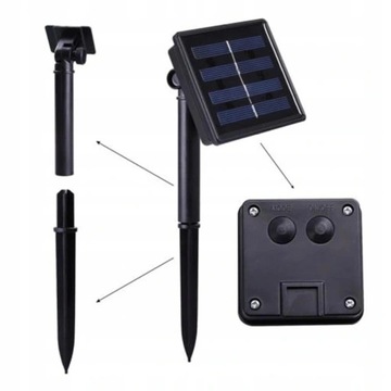 GIRLANDA LAMPKI OGRODOWE SOLARNE 200LED 20M biały