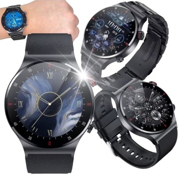 SMARTWATCH MĘSKI ELEGANCKI ZEGAREK POLSKIE MENU WIELOFUNKCYJNY ROZMOWY PL