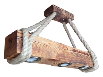 Lampa wisząca ze starego drewna LedEye3X