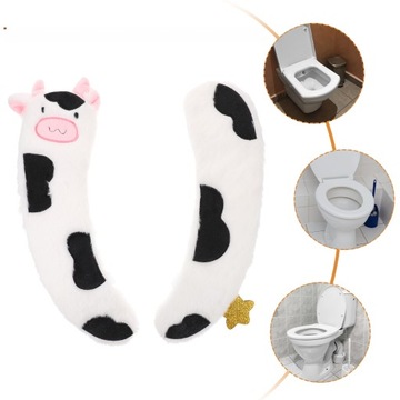 ОБОГРЕВАТЕЛЬ СИДЕНЬЯ ДЛЯ УНИТАЗА, ОБОРУДОВАНИЕ ДЛЯ СИДЕНЬЯ НА ГОРШОК, ПЛЮШЕВЫЕ, БЕЛЫЕ, 2 ШТ.