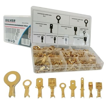 SILVER KONEKTORY ZESTAW KONEKTORÓW SAMOCHODOWYCH KABLOWYCH 450SZT S11341