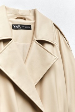 płaszcz ze sztucznej skóry Zara L