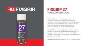 AUTO FIXGRIP 27 СПРЕЙ ПРОФЕССИОНАЛЬНЫЙ КЛЕЙ ДЛЯ ПОТОЛКА 500мл ПРОЧНЫЙ ЛАМИНАТ