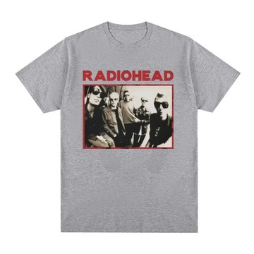 Radiohead Vintage wydruk graficzny T-Shirt męski bawełniany Oversized T