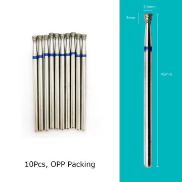 HYTOOS 10 шт./компл. фрезы для ногтей d