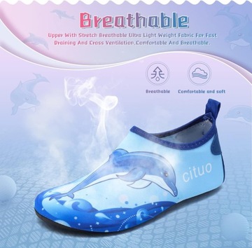 Обувь для бассейна к пляжным тапочкам с нескользящей подошвой 23/24