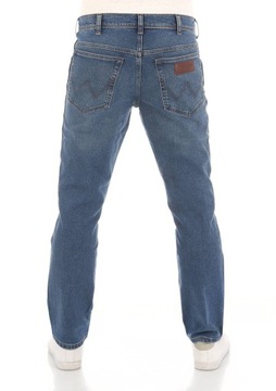WRANGLER spodnie STRAIGHT high waist NAVY jeans TEXAS SLIM _ W36 L30