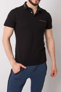 Koszulka męska polo czarna bluzka t-shirt męski M