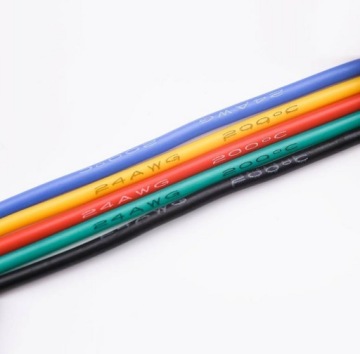 Набор силиконовых кабелей AWG24 6x8mb, 6 цветов и аксессуары