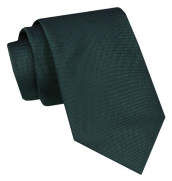 Modny Krawat Męski - Alties - Butelkowa Zieleń, Jednokolorowy