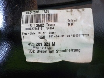 AUDI A8 D3 FACELIFT 3.0 TDI 08 NÁDRŽ PALIVA
