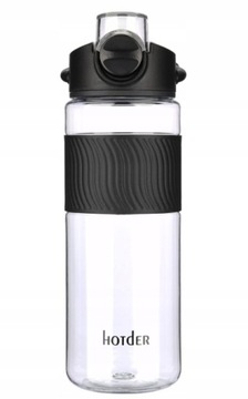 Butelka Bidon na Wodę sportowy Czarno-Przeźroczysty 800ml