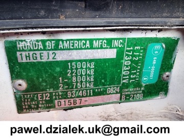 Honda Civic V Coupe 1.5 i 102KM 1995 Honda Civic V Coupe EJ2 LSi 1995, zdjęcie 13