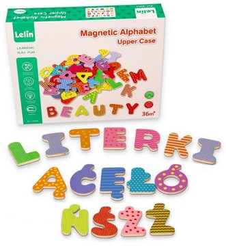 LELIN ИГРУШКИ ДЛЯ ДЕТЕЙ МАГНИТЫ ПОЛЬСКИЙ АЛФАВИТ