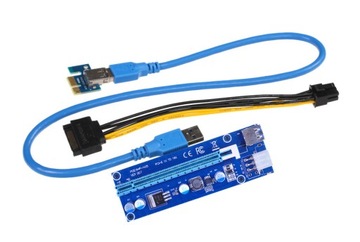 TAŚMA RISER PCI-E 1x-16x USB SATA MINING BITCOIN