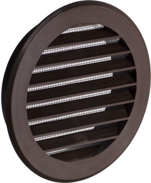 Kratka Wentylacyjna okrągła z siatką Brąz Ø 125mm