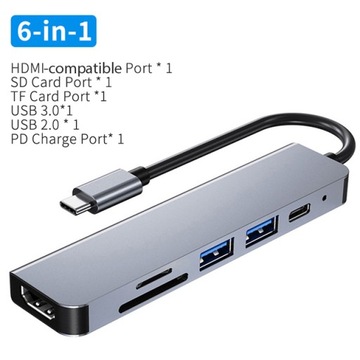 USB C Hub 11/8/6/5/4 w 1 stacja dokująca Adapter