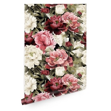 Tapeta róże peonie kwiaty T01596