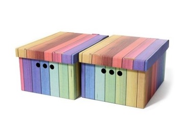 pudełko kartonowe dekoracyjna 2szt A4 kolorowe des