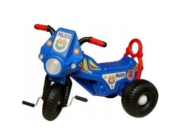 Rowerek trójkołowy - Motor HARY Policja, niebieski