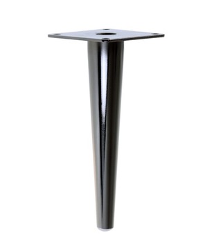 Noga stalowa stożek 23 cm czarny nikiel w połysku