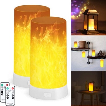2 SZTUKI USB LAMP PŁOMIENIOWYCH, ŚWIATŁO NOCNE