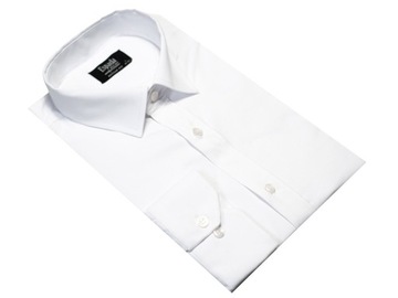Элегантная мужская рубашка обычного белого цвета, размеры XL-43/44.