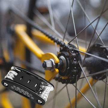 MULTITOOL rowerowy z kluczami płaskimi do szprych imbus zestaw naprawczy