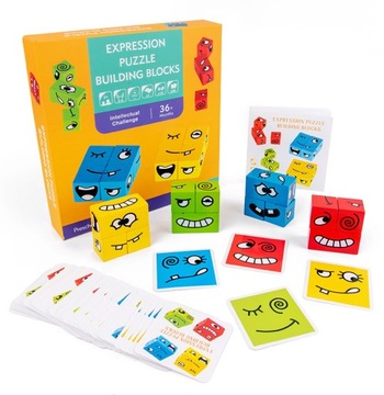 Funny Expression Puzzle Twarz Zmiana Cube