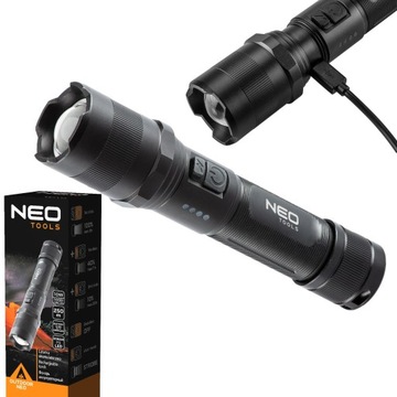 NEO CLASSIC АККУМУЛЯТОРНЫЙ ФОНАРЬ USB OSRAM P9 LED 1000LM 4 ФУНКЦИИ 99-035