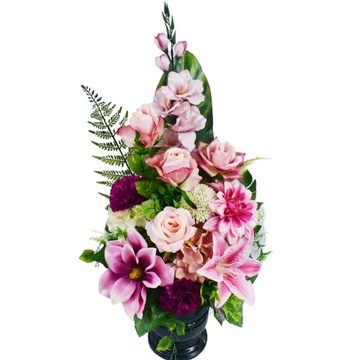 Bukiet stroik na grób cmentarz kwiaty do wazonu dekoracja nagrobna kompozyc