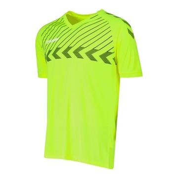 T-shirt sportowy dziecięcy HUMMEL zielony neonowy 128 cm 8 lat