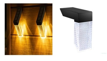 LAMPA SOLARNA LED ELEWACYJNA ŚCIENNA KINKIET 2szt