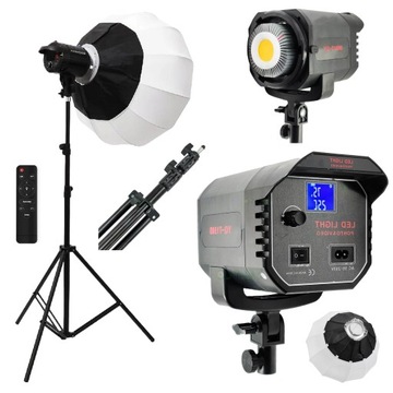 LAMPA STUDYJNA LED 150W SOFTBOX Fotograficzna do Zdjęć Statyw 250cm Pilot