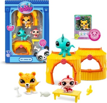 LITTLEST PET SHOP TIKI JUNGLE PLAYPACK ZWIERZĄTKA I AKCESORIA SERIA 1 50-52