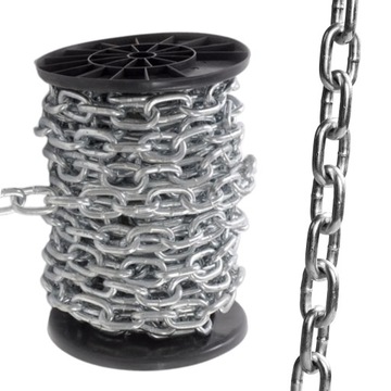 ŁAŃCUCH GOSPODARCZY TECHNICZNY METALOWY OCYNKOWANY D1 DO HUŚTAWKI 20m 2mm