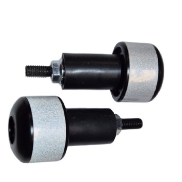 Końcówki Kierownicy Odblaskowe Białe stal Motocykl Motorower Promocja!