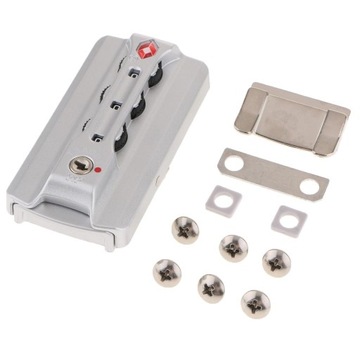Aluminiowa kłódka z kombinacją 3 cyfr