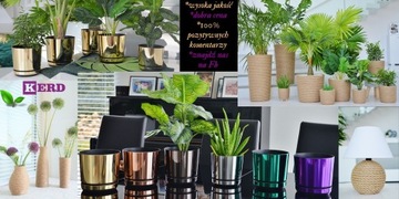 НАБОР из 3-х предметов: чехлы для трав, цветочные горшки, кухонный гарнитур, натуральный джут BOHO.